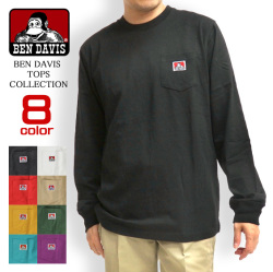 BEN DAVIS Tシャツ ポケット 長袖Tシャツ メンズ ベンデイビス 胸ポケット付き ロンT ゴリラタグ BEN-1199