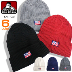 BEN DAVIS ニット帽 国旗ワッペン ベンデイビス ニットキャップ ワッペン付き 帽子 小物アイテム BEN-1261