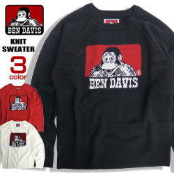 BEN DAVIS セーター ゴリラアイコン ニットセーター メンズ ベンデイビス ゴリラマーク トップス BEN-1278