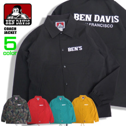 BEN DAVIS ジャケット ロゴプリント コーチジャケット メンズ ライトアウター ベンデイビス アウター BEN-1292