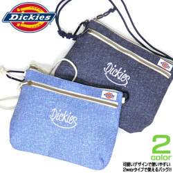DICKIES サコッシュ ディッキーズ フェイクデニム クラッチバッグ ショルダーポーチ カラビナ付き DICKIES-599