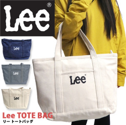 Lee トートバッグ リー トート バッグ ロゴプリント コットン素材 Lサイズバッグ メンズ レディース LEE-016