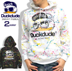 DUCK DUDE パーカー スプラッシュ スウェットパーカー メンズ ダックデュード アヒル プルオーバー PKL-128