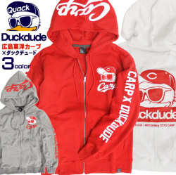 DUCK DUDE パーカー 広島東洋カープ スウェットパーカー ジップアップ カープ ダックデュード コラボ PKL-318