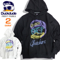 DUCK DUDE パーカー ネオンなアヒル スウェットパーカー ダックデュード アヒル メンズ ビーワンソウル PKL-330