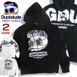 DUCK DUDE パーカー アヒル スウェットパーカー メンズ ダックデュード ネオン プリント プルオーバー PKL-332