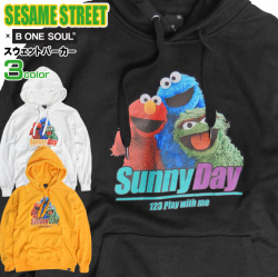 SESAME STREET パーカー セサミストリート スウェットパーカー メンズ キャラクタープリント 裏毛 PKL-333