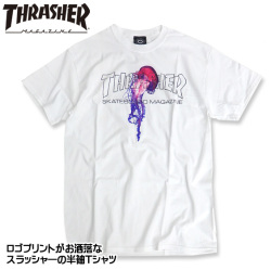 THRASHER 半袖Tシャツ ロゴプリント スラッシャー Tシャツ ストリート トップス インポート THRASHER-030