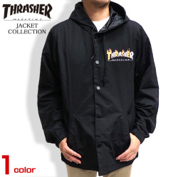 THRASHER ジャケット ロゴプリント コーチジャケット フレームロゴ スラッシャー ジャケット THRASHER-035