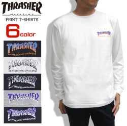 THRASHER Tシャツ ロゴプリント 長袖Tシャツ スラッシャー プリントTシャツ トップス THRASHER-037