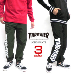 THRASHER パンツ ロゴ ナイロンパンツ スラッシャー ロング パンツ マグロゴ ボトムス THRASHER-048