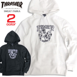 THRASHER パーカー スケボープリント スウェットパーカー メンズ スラッシャー ロゴ プリント THRASHER-062