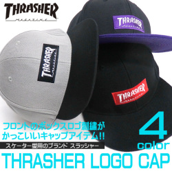 THRASHER キャップ スラッシャ― ポリエステル ボックスロゴ メンズ 帽子 スケーター THRASHER-1004