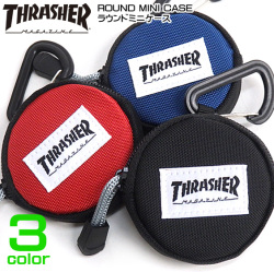 THRASHER コインケース カラビナ付き 小銭入れ スラッシャー ラウンドミニケース 財布 THRASHER-1031