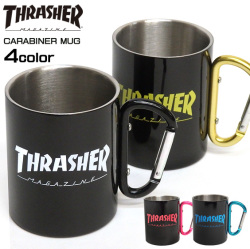 THRASHER マグカップ スラッシャー カラビナ付きマグカップ ステンレスカラビナマグ コップ THRASHER-1047