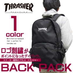 THRASHER バッグ スラッシャー デイパック ロゴ刺繍 バックパック リュックサック THRASHER-THRCD503
