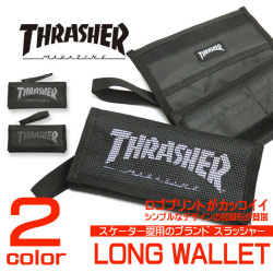 THRASHER 財布 スラッシャー 長財布 ブランドロゴのプリントがかっこいい 小銭入れ THRASHER-THRSG112