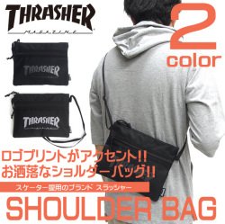 THRASHER バッグ ポーチ スラッシャー ショルダーバッグ マルチポーチ ブランドロゴ THRASHER-THRSG114