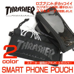 THRASHER ポーチ スラッシャー マルチポーチ 小銭入れ クリアポケット パスケース THRASHER-THRSG115