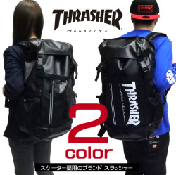 リュック THRASHER ロゴプリント スケボーリュック スラッシャー バックパック THRASHER-THRTP502