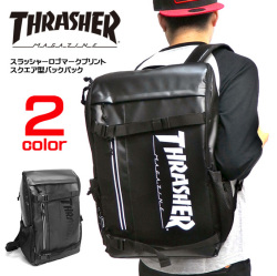 リュック THRASHER ロゴプリント スクエアリュック スラッシャー バックパック THRASHER-THRTP504