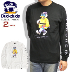 DUCK DUDE Tシャツ アヒルプリント 長袖Tシャツ メンズ ダックデュード 袖プリント ビーワンソウル TSL-100