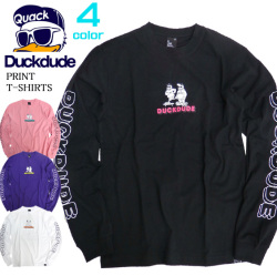 DUCK DUDE Tシャツ 袖ロゴ 長袖Tシャツ メンズ ロンT ダックデュード アヒル ビーワンソウル TSL-105