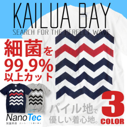 KAILUA BAY Tシャツ カイルアベイ Tシャツ パイル地Tシャツ メンズTシャツ ウェーブ柄 ナノテック TSS-218