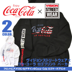 コカ・コーラ パーカー VISION プルオーバーパーカー Coca-Cola ロゴプリント スウェット VISION-119