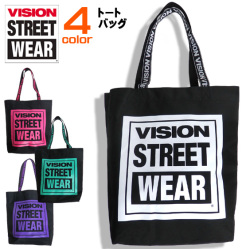 VISION バッグ ロゴテープ トートバッグ ヴィジョンストリートウェア マグロゴ トート 鞄 メンズ カバン VISION-VSJQ800