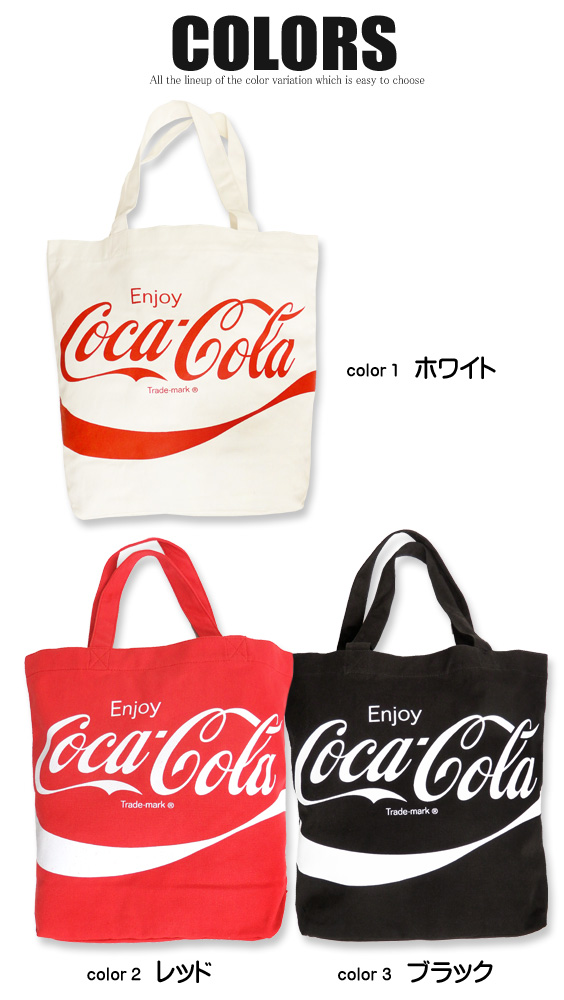 コカ・コーラコレクション　カート&バッグ B-ONE-SOUL バッグ コカ・コーラ トートバッグ ロゴプリント
