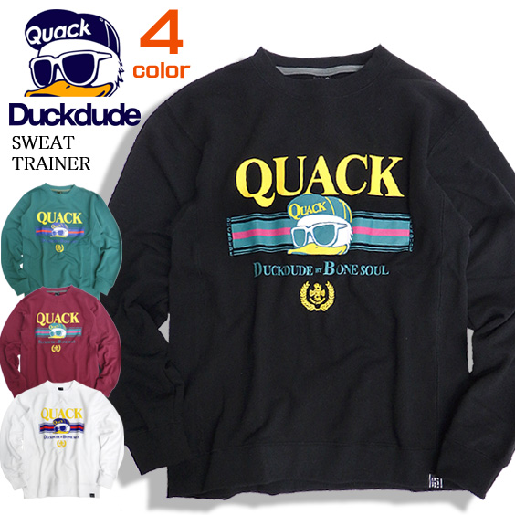 DUCK DUDE トレーナー アヒルプリント スウェットトレーナー メンズ 
