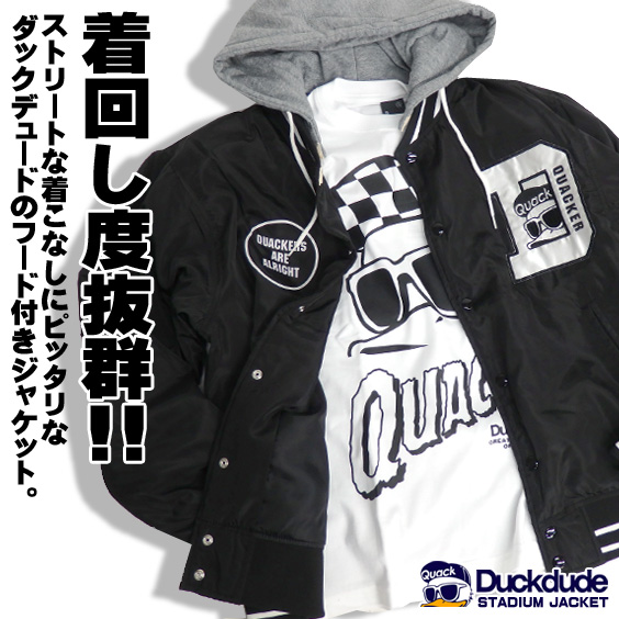 DUCK DUDE ジャケット アヒルプリント スタジャン ダック