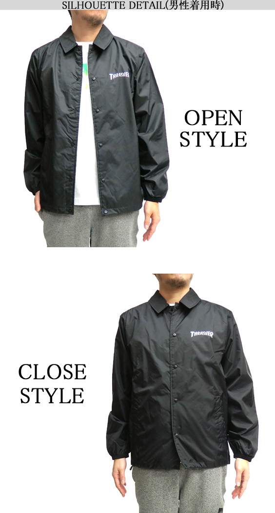 スラッシャー コーチジャケット メンズ THRASHER ナイロンジャケット