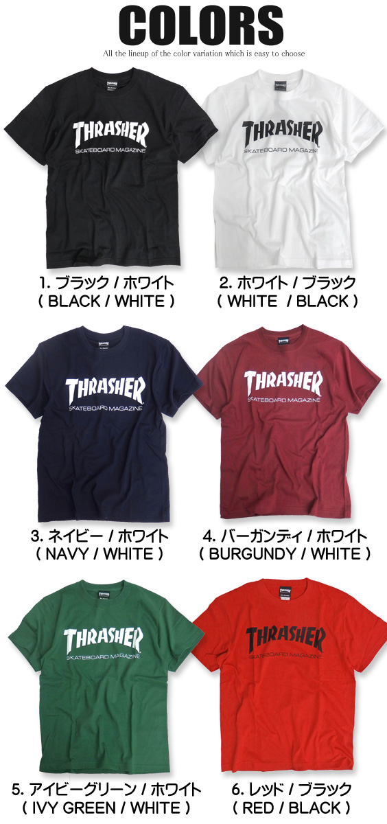 THRASHER Tシャツ ロゴプリント 半袖Tシャツ メンズ スラッシャー ロゴ