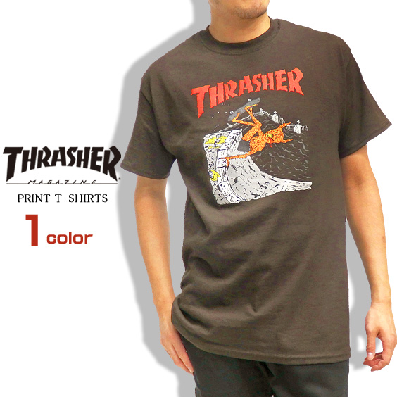 THRASHER Tシャツ イラスト 半袖Tシャツ メンズ スラッシャー イラスト