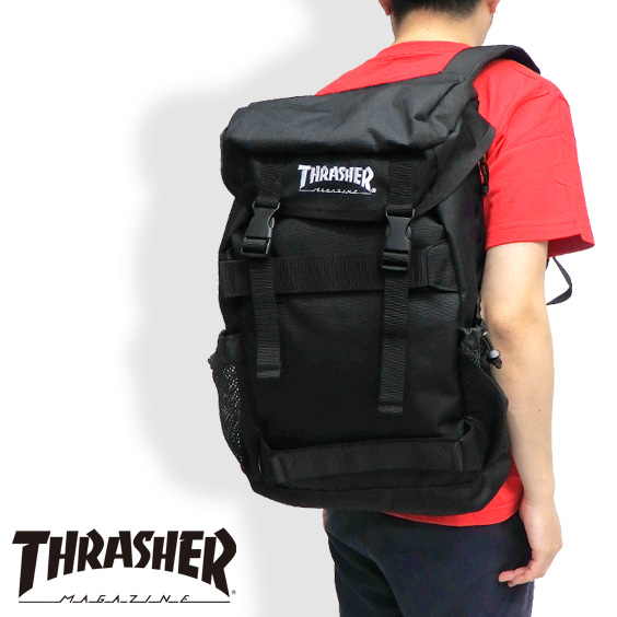 THRASHER バックパック ロゴ刺繍 リュック スラッシャー リュック