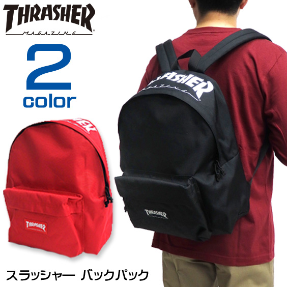 THRASHER リュック ロゴプリント バックパック リュックサック