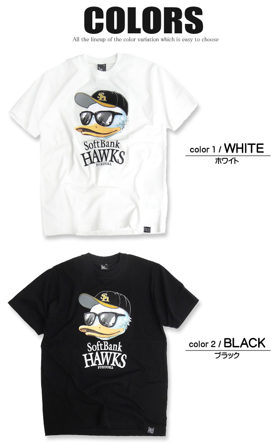 DUCK DUDE 半袖Tシャツ 福岡ソフトバンクホークス×ダック