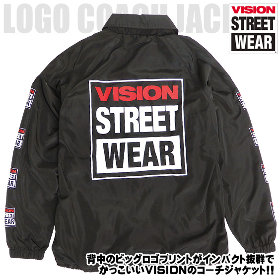 Vision Street Wearヴィジョンストリートウェア コーチジャケット 楽天市場】VISION コーチジャケット ロゴ ブルゾン メンズ