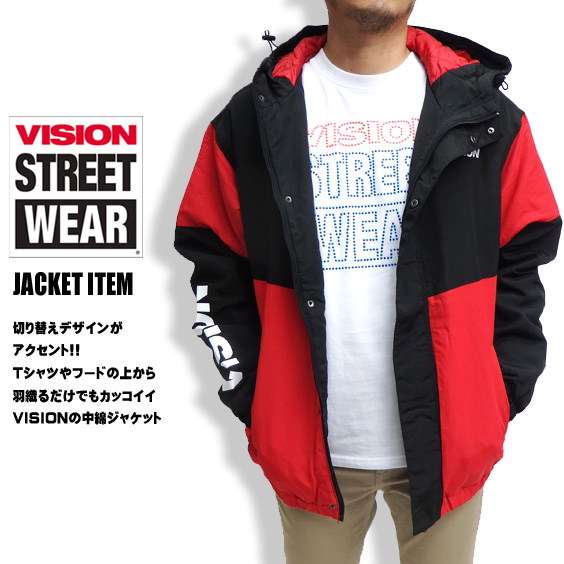 VISION ジャケット 切り替え 中綿ジャケット ビッグシルエット VISION ジャケット 切り替え 中綿ジャケット ビッグシルエット