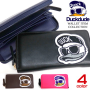DUCK DUDE 長財布 アヒルワッペン 財布 ダックデュード ロングウォレット ラウンドファスナー サイフ ACCE-046
