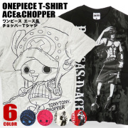 ONE PIECE Tシャツ ワンピース 半袖Tシャツ チョッパー プリント エース キャラクター ONEPIECE-035