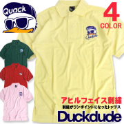 DUCK DUDE ポロシャツ アヒル刺繍 半袖ポロシャツ メンズ ダックデュード トップス ビッグシルエット PO-021