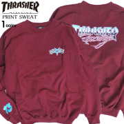 THRASHER トレーナー スラッシャー スウェット メンズ ロゴ クルーネック スエット 裏起毛 THRASHER-084