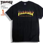 THRASHER Tシャツ フレイムロゴ 半袖Tシャツ メンズ ロゴプリント トップス スラッシャー THRASHER-086