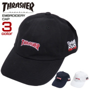 THRASHER キャップ ロゴ刺繍 帽子 メンズ スラッシャー ローキャップ レディース 小物 THRASHER-1051