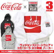 コカ・コーラ パーカー VISION プルオーバーパーカー スウェット Coca-Cola ボックスロゴ VISION-118