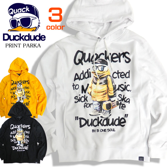DUCK DUDE パーカー アヒルプリント スウェットパーカー ダックデュード スウェット ビーワンソウル PKL-322