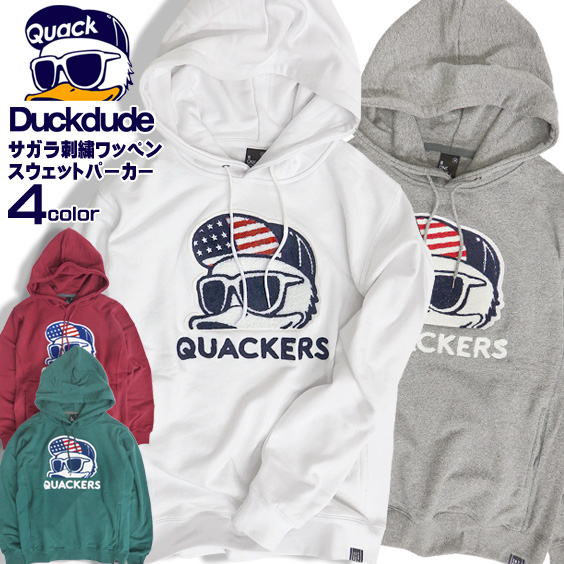 DUCK DUDE パーカー アヒルワッペン スウェットパーカー メンズ ダックデュード サガラ刺繍 スエット PKL-325